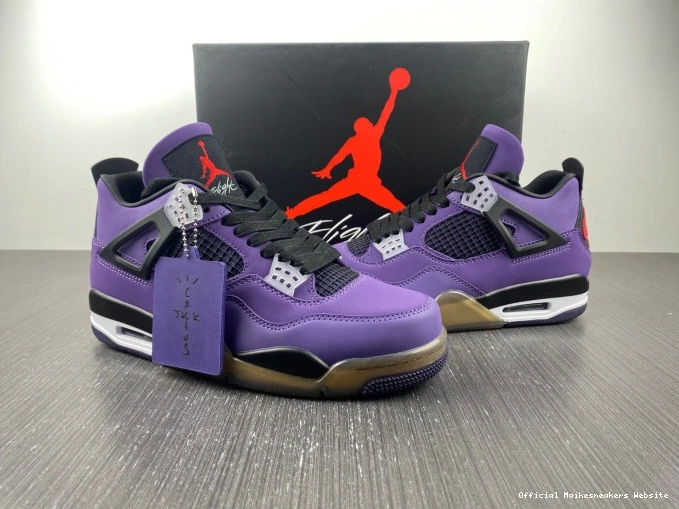 Official Maikesneakers Travis Purple Jordan Family) 766296 4 and LN4 Retro Scott (Friends 0812